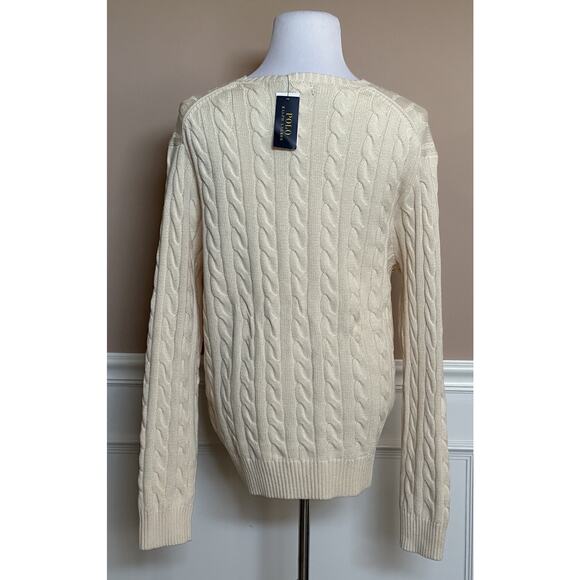 Polo Ralph Lauren Men's Knit Cotton Sweater Cream 2XL/2TG NWT $138 - Picture 4 of 7